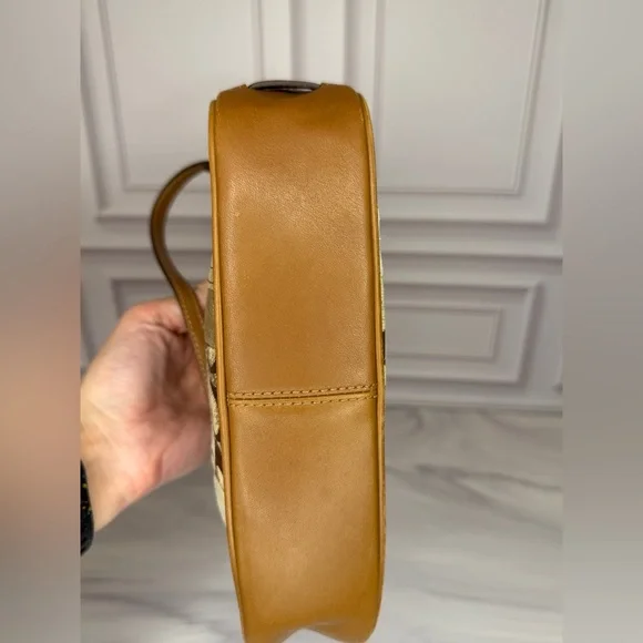 Coach Multicolor Patchwork Shoulder Bag with Tan Leather Trim | Y2K - Picture 10 of 11